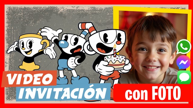 Invitación Whatsapp Cuphead