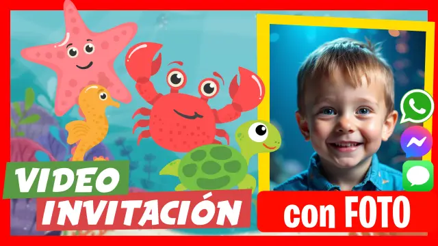 Hacer Video Invitación Animales Marinos