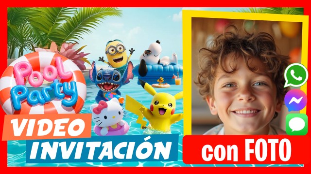 Invitación Whatsapp Pool Party Verano