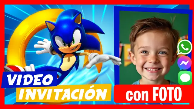 Invitación Digital de Sonic para Whatsapp