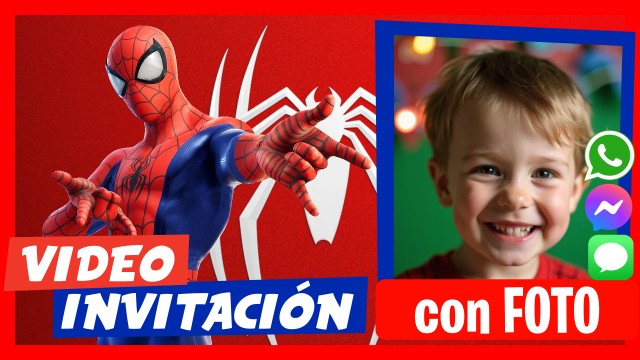 Invitación Whatsapp Spider-Man Cumpleaños
