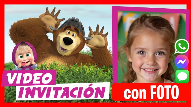Invitación Whatsapp Masha Cumpleaños