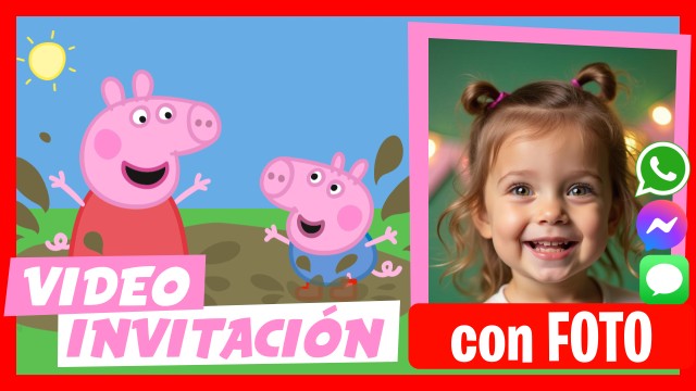 Invitación Whatsapp Peppa Pig Cumpleaños