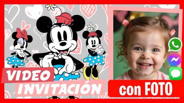 Invitación Whatsapp Minnie Cumpleaños