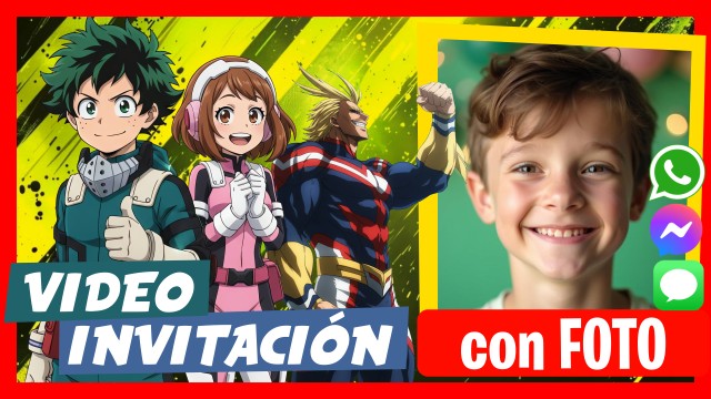 Invitación Whatsapp My Hero Academia