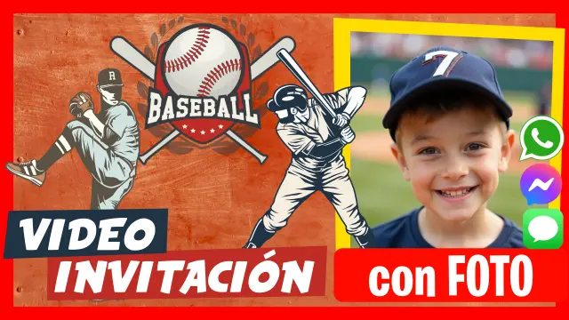 Hacer Video Invitación Baseball