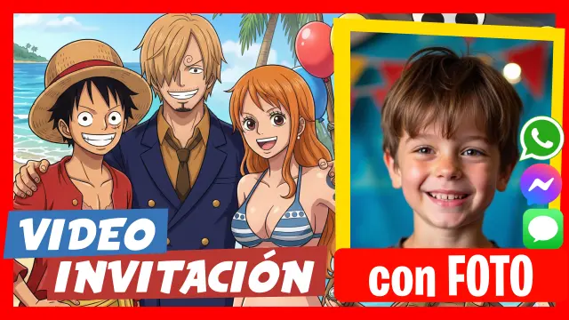 Hacer Video Invitación One Piece
