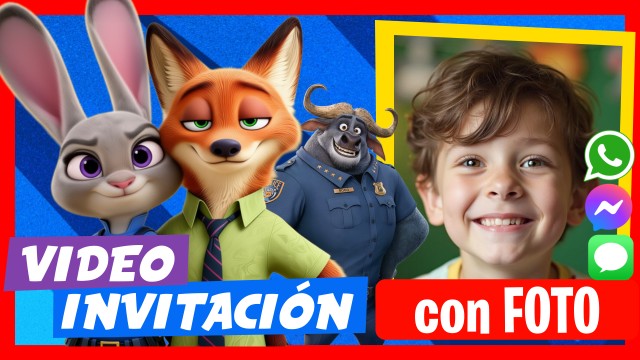 Invitación Whatsapp Zootopia Habla