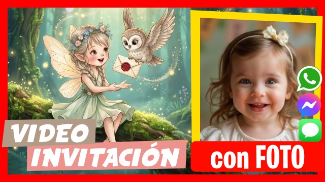Invitación Whatsapp Hadas Mágicas del Bosque