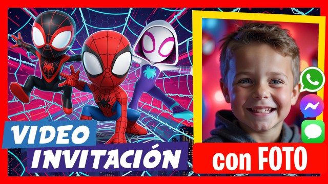 Invitación Whatsapp Spidey Habla