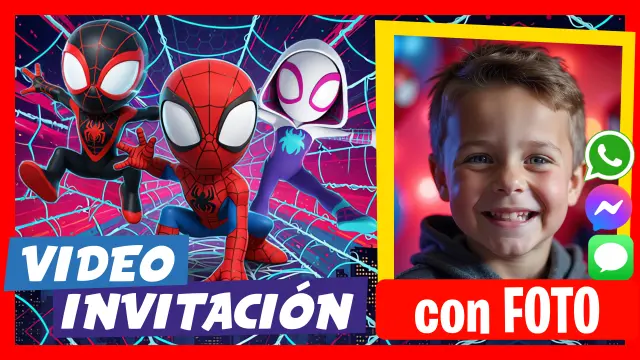 Video Invitación Spidey Habla y te invita a tu cumpleaños