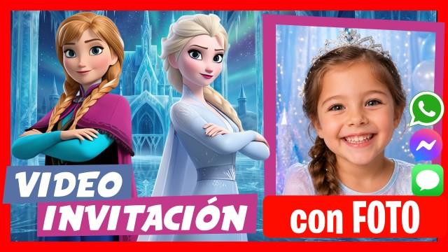 Invitación Whatsapp Frozen Elsa y Anna Hablan