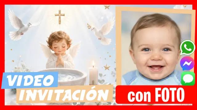 Hacer Video Invitación Bautizo