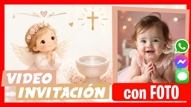 Invitación en Video de Bautizo