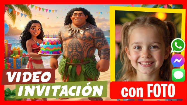 Invitación Whatsapp Moana Habla