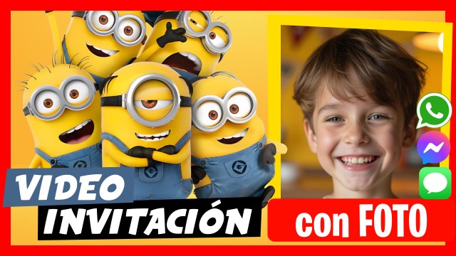 Invitación Whatsapp Minions Hablan