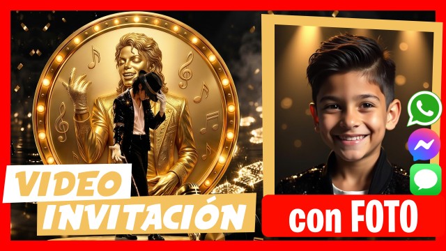 Invitación Whatsapp Michael Jackson