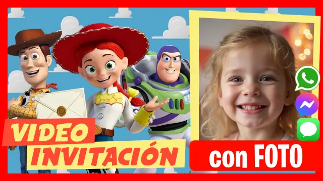Invitación animada de Jessie de Toy Story Hablada invitando a tu cumpleaños