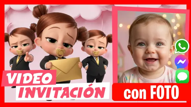 Invitación de Cumpleaños de la Jefa en Pañales
