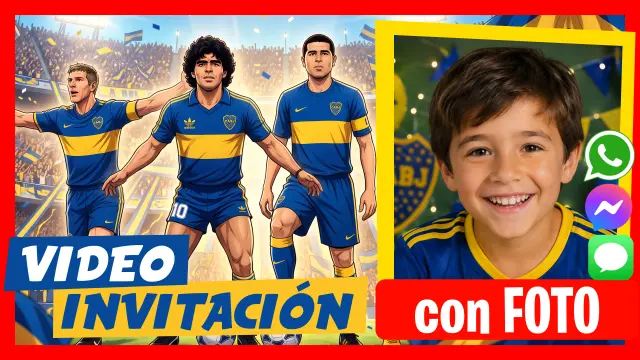 Video Invitación Boca Juniors con relato partido fútbol