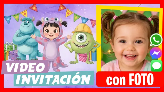 Hacer Video Invitación Monsters Inc