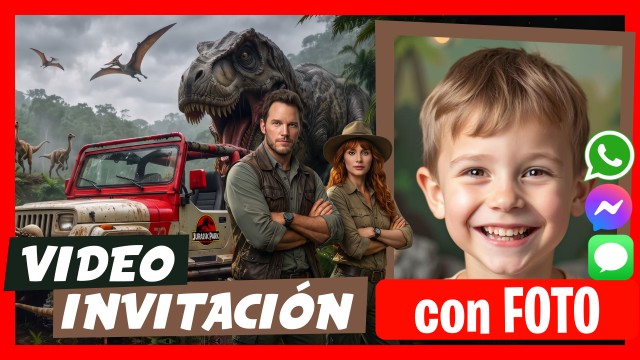 Invitación Whatsapp Jurassic World Hablada