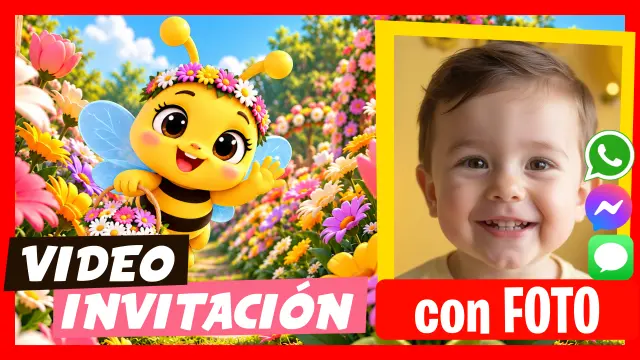 Hacer Video Invitación Abejita Chiquitita