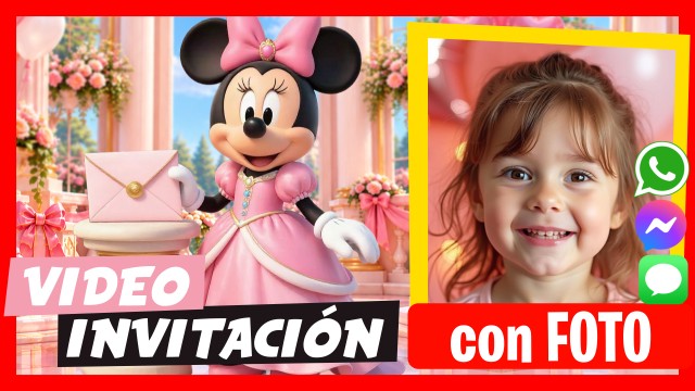 Invitación Whatsapp Minnie Habla