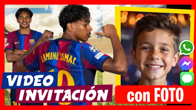 Video Invitación Lamine Yamal Fiesta Cumpleaños Fútbol