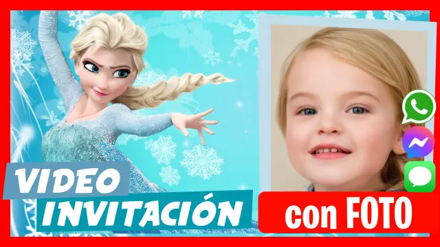 Invitación digital en video de Frozen