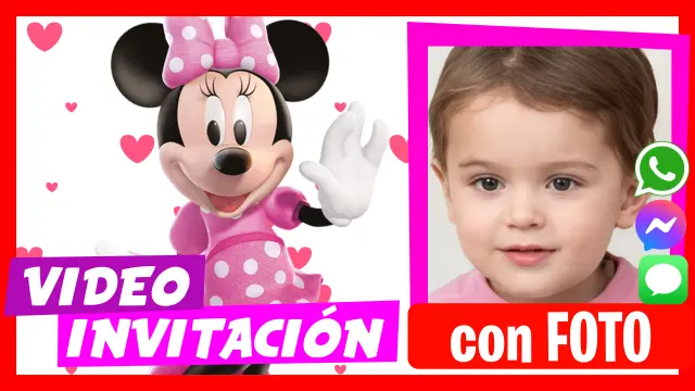 Invitación en Video de Cumpleaños Minnie
