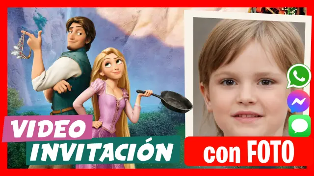 Invitación digital Rapunzel en video