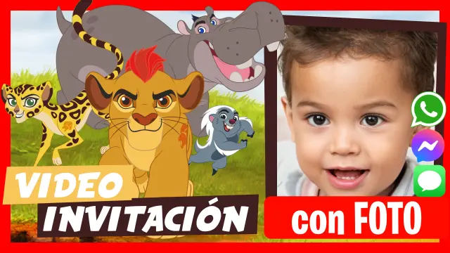 Video Invitación Personalizada de La Guardia del León Cumpleaños Infantil