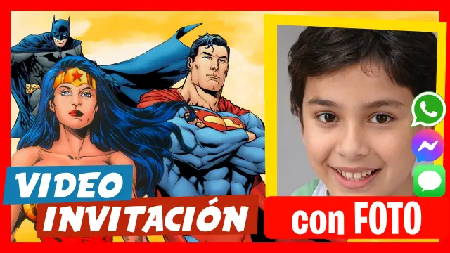 Invitación en Video de La Liga de la Justicia Cumpleaños