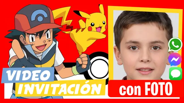 Invitación en Video de Pokemon Cumpleaños
