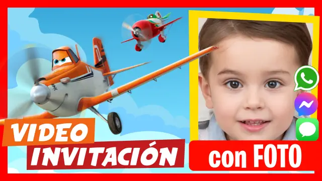 Aviones - Descubre nuestras video invitaciones personalizadas.