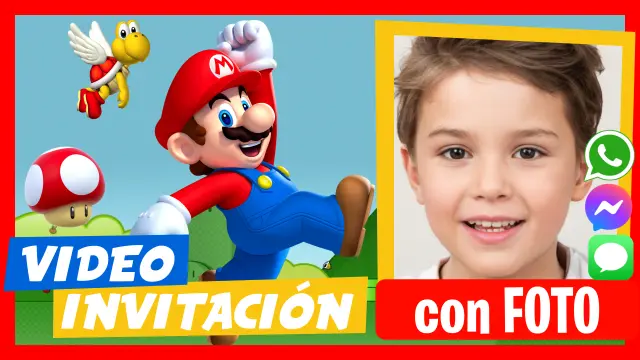 Video invitación digital de Mario Bros