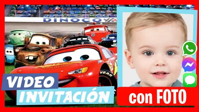 Invitación en Video de Cars Cumpleaños