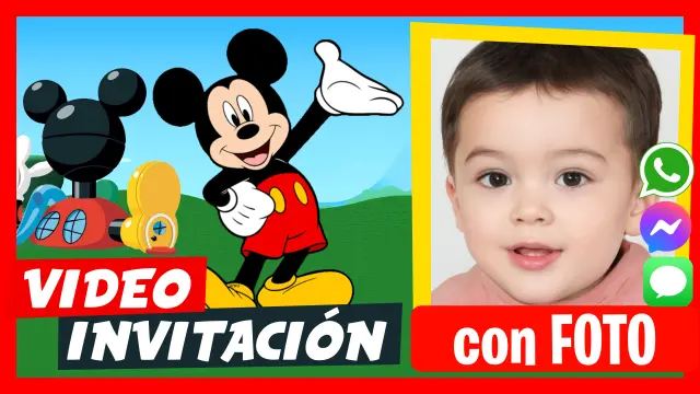 Invitación en Video de Mickey Cumpleaños