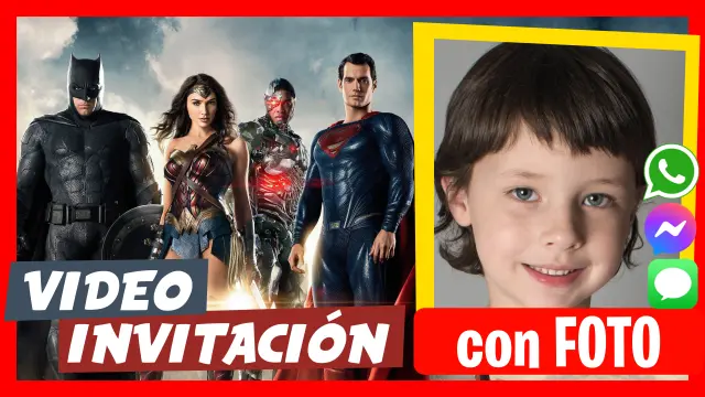 Hacer Video Invitación La Liga de la Justicia
