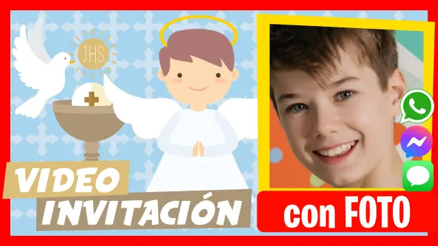 Invitación digital en Video de Comunión o Confirmación
