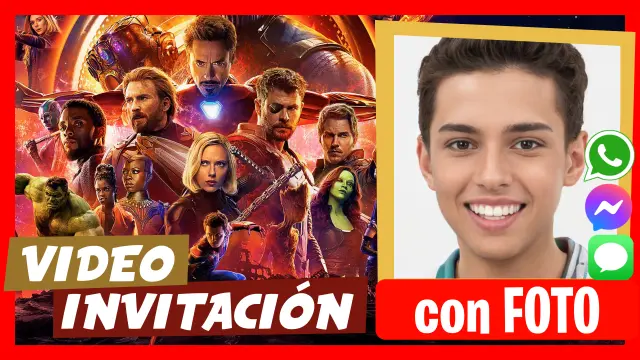 Invitación de Cumpleaños en Video de Los Vengadores Avengers