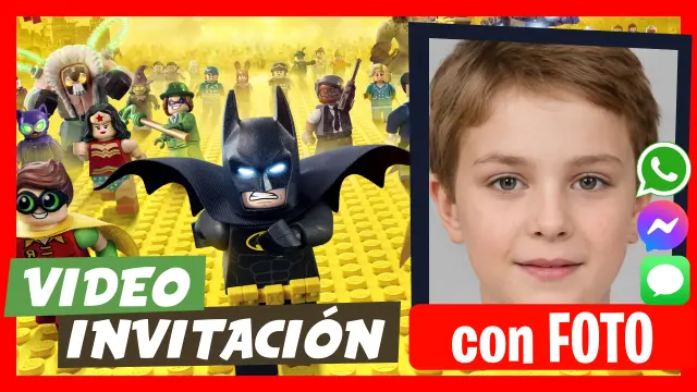 Invitación en Video de Lego Batman Cumpleaños