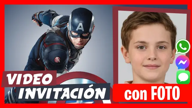 Invitación de Cumpleaños en Video de Capitan América