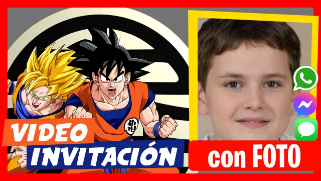 Invitación temática de Dragon Ball
