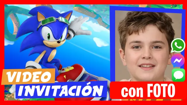 Invitación en Video de Sonic Cumpleaños