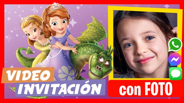 Invitación Whatsapp Princesita Sofia