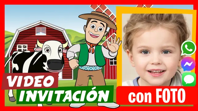 Invitación en Video de La Vaca Lola de la Granja de Zenon Cumpleaños