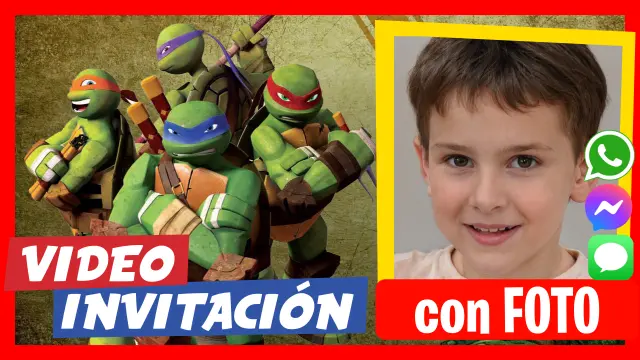 Invitación en Video de TMNT Cumpleaños