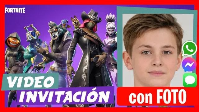 Invitación en Video de Fortnite Cumpleaños